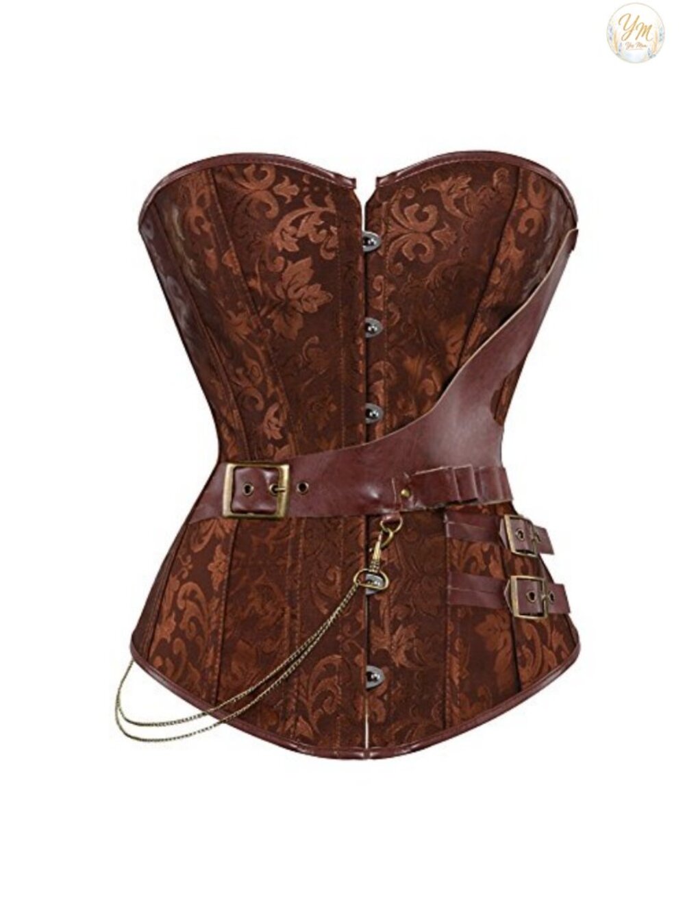 Floral Lace Corset Bustier Waist Cincher Lace Up Back Hourglass Gothic
